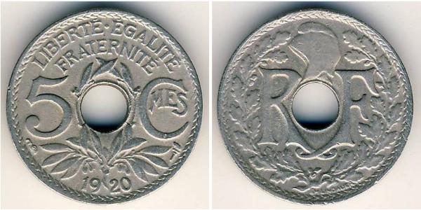 5 Centime 法兰西第三共和国 (1870 - 1940) 銅/镍 