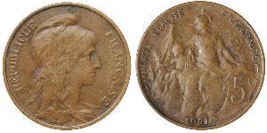 5 Centime 法兰西第三共和国 (1870 - 1940) 青铜 