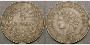 5 Centime 法兰西第三共和国 (1870 - 1940) 青铜 