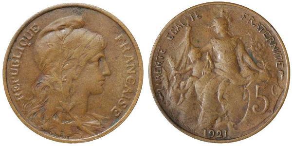 5 Centime 法兰西第三共和国 (1870 - 1940) 青铜 