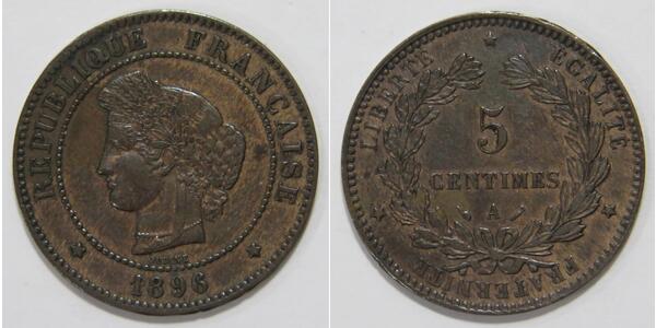 5 Centime 法兰西第三共和国 (1870 - 1940) 青铜 