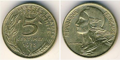 5 Centime 法蘭西第五共和國 青铜/铝 