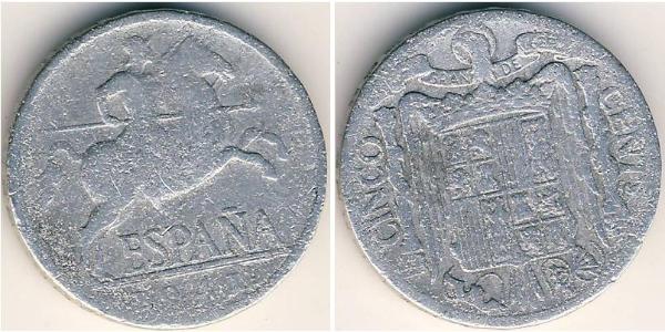 5 Centimo Francoist Spain (1936 - 1975) Aluminium 
