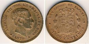 5 Centimo Kingdom of Spain (1874 - 1931) Bronze 