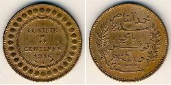 5 Centimo Tunesien Bronze 