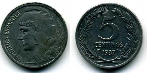 5 Centimo Zweite Spanische Republik (1931 - 1939) Iron 