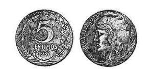 5 Centimo 西班牙第二共和国 (1931 - 1939) Iron 