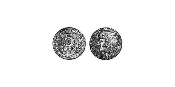 5 Centimo 西班牙第二共和国 (1931 - 1939) Iron 