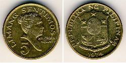 5 Centimo Philippinen Messing 