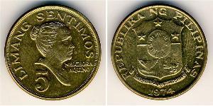 5 Centimo Philippinen Messing 