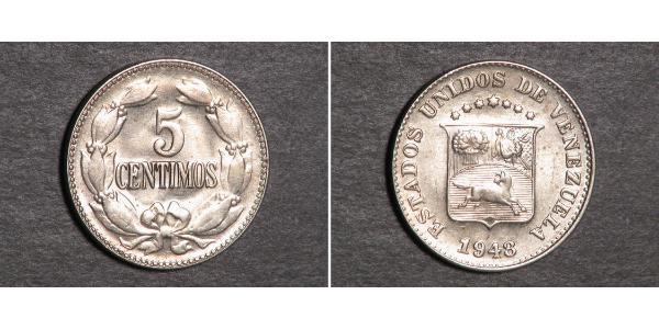5 Centimo Venezuela Ottone 