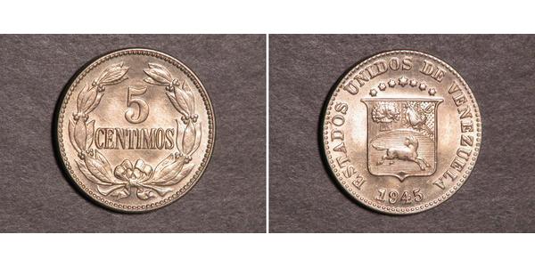 5 Centimo Venezuela Ottone 