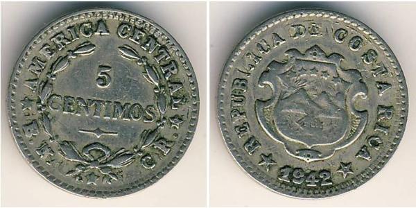 5 Centimo Costa Rica 銅/镍 