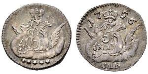 5 Copeca Impero russo (1720-1917) Argento Elisabetta I (1709-1762)