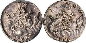 5 Copeca Impero russo (1720-1917) Argento Elisabetta I (1709-1762)