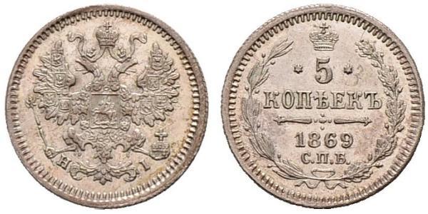 5 Copeca Impero russo (1720-1917) Argento Nicola II (1868-1918)