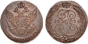 5 Copeca Impero russo (1720-1917) Rame Caterina II (1729-1796)