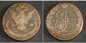 5 Copeca Impero russo (1720-1917) Rame Caterina II (1729-1796)