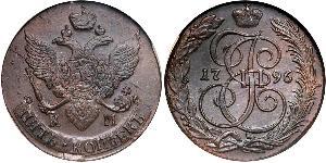 5 Copeca Impero russo (1720-1917) Rame Caterina II (1729-1796)