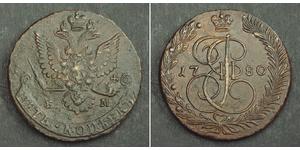 5 Copeca Impero russo (1720-1917) Rame Caterina II (1729-1796)