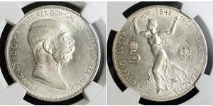 5 Corona Autriche-Hongrie (1867-1918) Argent Franz Joseph I (1830 - 1916)