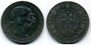 5 Corona Autriche-Hongrie (1867-1918) Argent Franz Joseph I (1830 - 1916)