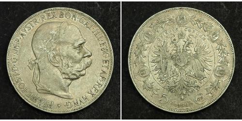 5 Corona Autriche-Hongrie (1867-1918) Argent Franz Joseph I (1830 - 1916)