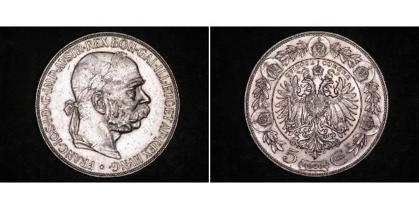 5 Corona Autriche-Hongrie (1867-1918) Argent Franz Joseph I (1830 - 1916)