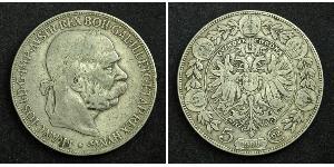 5 Corona Impero austro-ungarico (1867-1918) Argento Franz Joseph I (1830 - 1916)