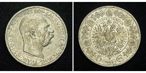 5 Corona Imperio austrohúngaro (1867-1918) Plata Franz Joseph I (1830 - 1916)