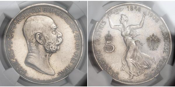 5 Corona Österreich-Ungarn (1867-1918) Silber Franz Joseph I (1830 - 1916)