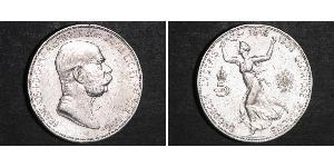 5 Corona Austria-Hungary (1867-1918) Silver Franz Joseph I (1830 - 1916)