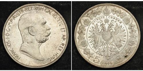 5 Corona Austria-Hungary (1867-1918) Silver Franz Joseph I (1830 - 1916)