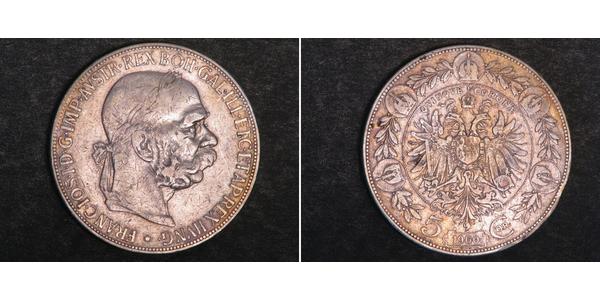 5 Corona Austria-Hungary (1867-1918) Silver Franz Joseph I (1830 - 1916)