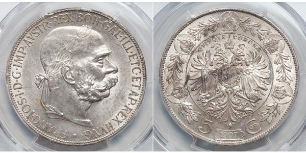 5 Corona Austria-Hungary (1867-1918) Silver Franz Joseph I (1830 - 1916)