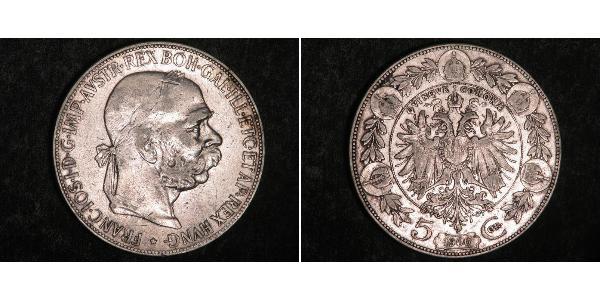 5 Corona Austria-Hungary (1867-1918) Silver Franz Joseph I (1830 - 1916)