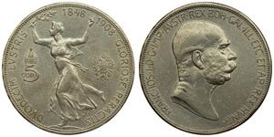 5 Corona Австро-Венгрия (1867-1918) Серебро Франц Иосиф I (1830 - 1916)