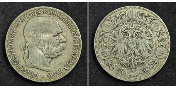 5 Corona Австро-Венгрия (1867-1918) Серебро Франц Иосиф I (1830 - 1916)