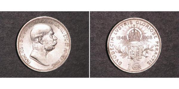 5 Corona Австро-Венгрия (1867-1918) Серебро Франц Иосиф I (1830 - 1916)