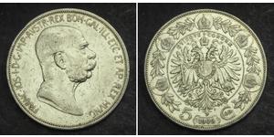 5 Corona Австро-Угорщина (1867-1918) Срібло Франц Иосиф I (1830 - 1916)