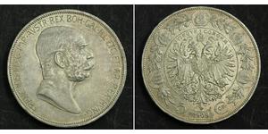 5 Corona 奥匈帝国 (1867 - 1918) 銀 弗朗茨·约瑟夫一世 (1830 - 1916)