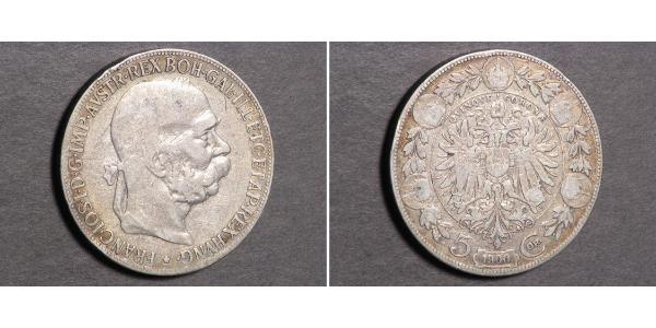 5 Corona 奥匈帝国 (1867 - 1918) 銀 弗朗茨·约瑟夫一世 (1830 - 1916)