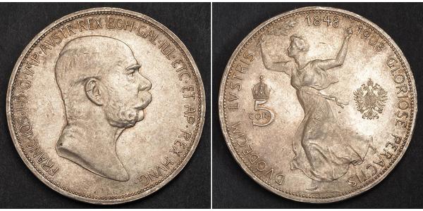 5 Corona 奥匈帝国 (1867 - 1918) 銀 弗朗茨·约瑟夫一世 (1830 - 1916)