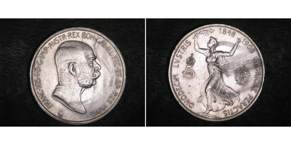 5 Corona 奥匈帝国 (1867 - 1918) 銀 弗朗茨·约瑟夫一世 (1830 - 1916)