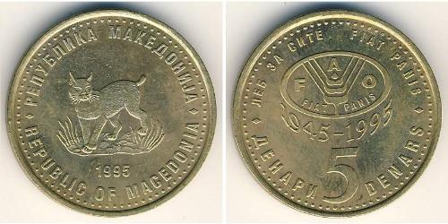 5 Denario Repubblica di Macedonia Ottone 