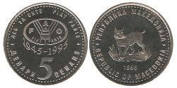 5 Dinar Mazedonien Kupfer/Zink 