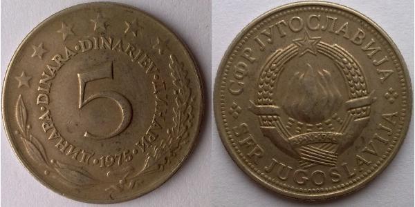 5 Dinar Socialist Federal Republic of Yugoslavia (1943 -1992)  