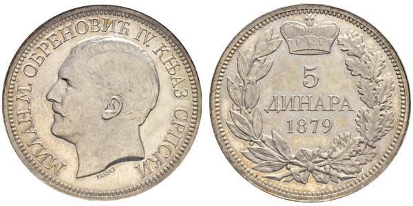 5 Dinar 塞尔维亚 銀 