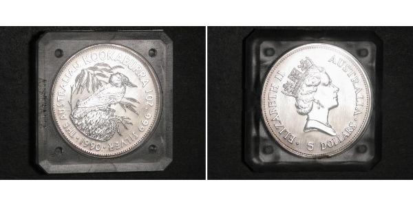 5 Dollar Australie (1939 - ) Argent Elizabeth II (1926-2022)