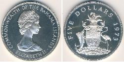 5 Dollar Bahamas Argent Elizabeth II (1926-2022)